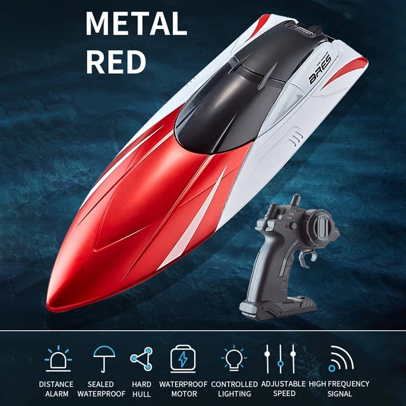 

2,4 г двойной рулевой двигатель Водонепроницаемая высокоскоростная лодка игрушки подарок для детей Детская модель игрушка корабль с дистанционным управлением прочный красный