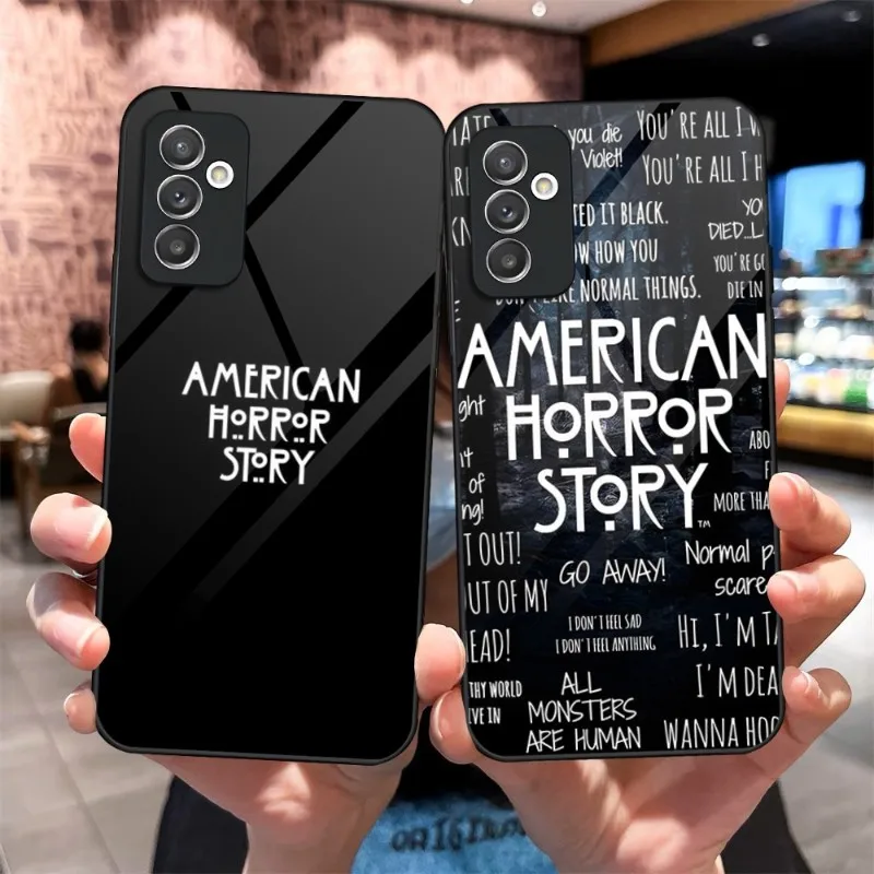 American Horror Story Ahs Custodia Per Telefono In Vetro Per Samsung S22 S23 S21Fe S20 Ultra A22 A52 A51 A12 A32 A42 Note 20 10 Pro Plus Cover