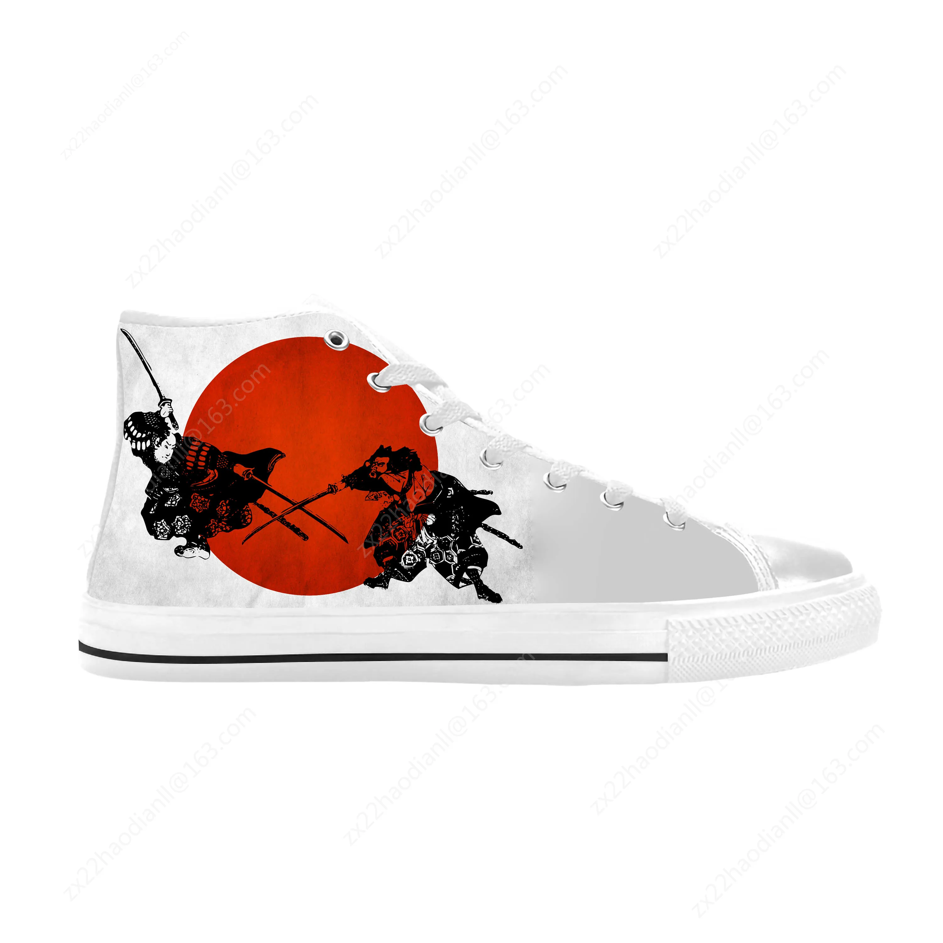 Hot Bushido Samurai Spirit Warrior Japanese Anime Casual Cloth Shoes High Top Comfortable Breathable 3D Print Men Women Sneakers