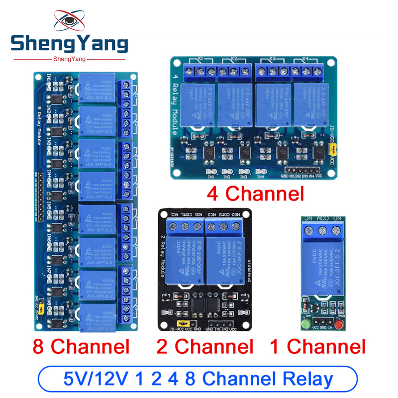 TZT 5V 12V 1 2 4 6 8 channel relay module with optocoupler. Relay Output 1 2 4 6 8 way relay module for arduino In stock