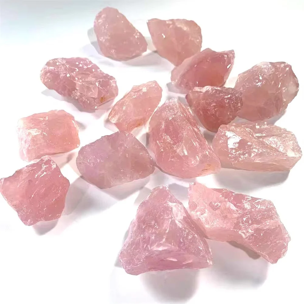 Pure Natural Pink Rose Quartz Rough Large Size Raw Crystal Stone Rock Mineral Specimen Aquarium Healing Reiki Home Decoration 3