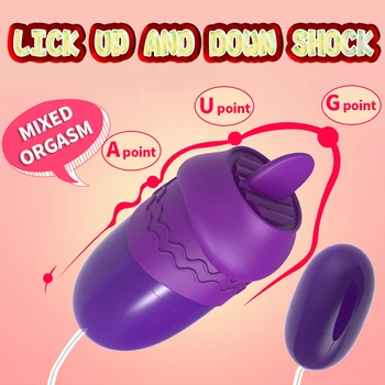 Multi-speed Licking Tongue Oral Licking Vibrator USB Vibrating Egg G-spot Vagina Massage Sex Toys for Women Couple Sex Shop 4