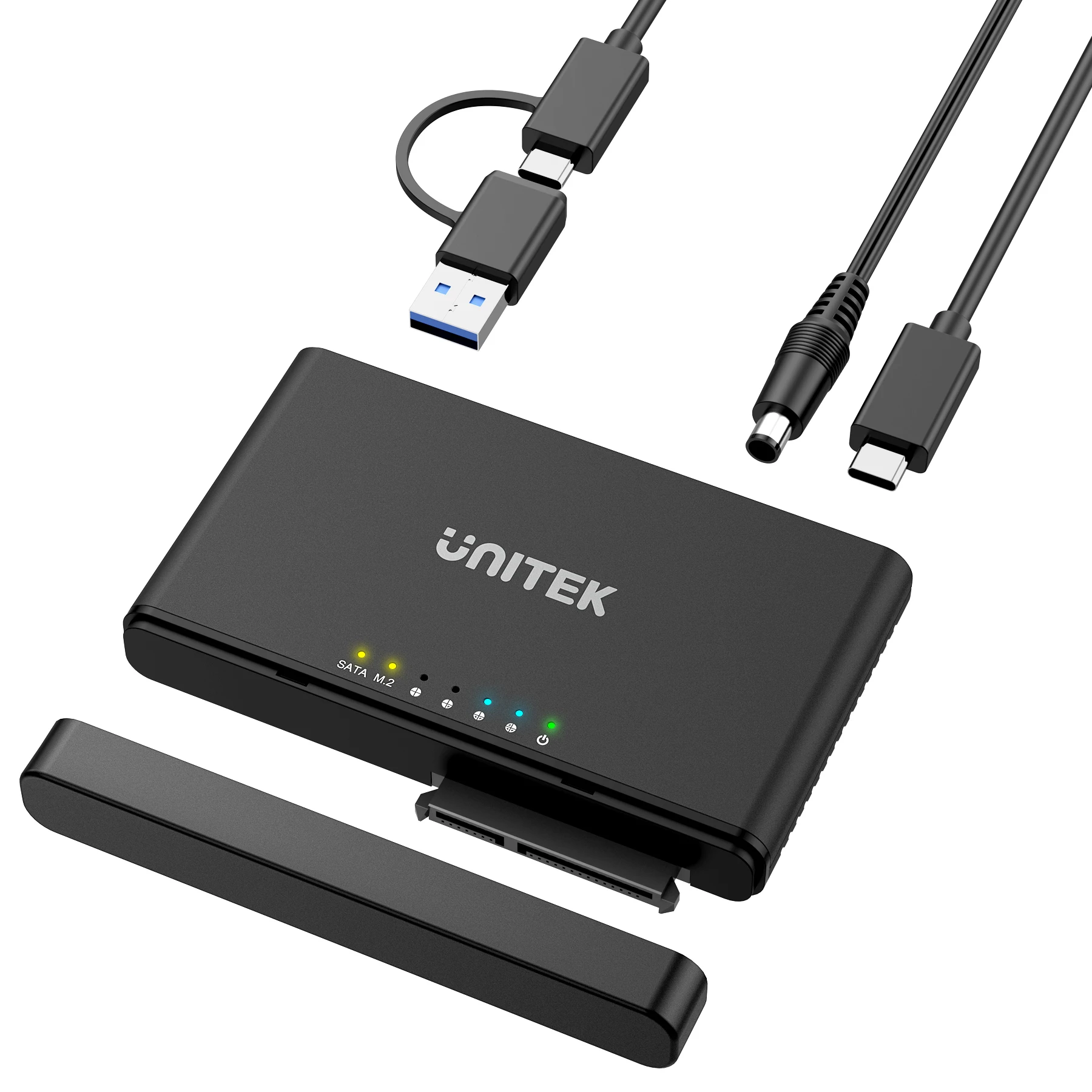 UNITEK 2 In 1 Hard Drive Adapter M2 Docking Station USB C 3 2 To SATA 