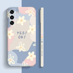Cartoon Flower Square Silicone Phone Case - Vibrant Protective Cover for A32 (4G) (1)