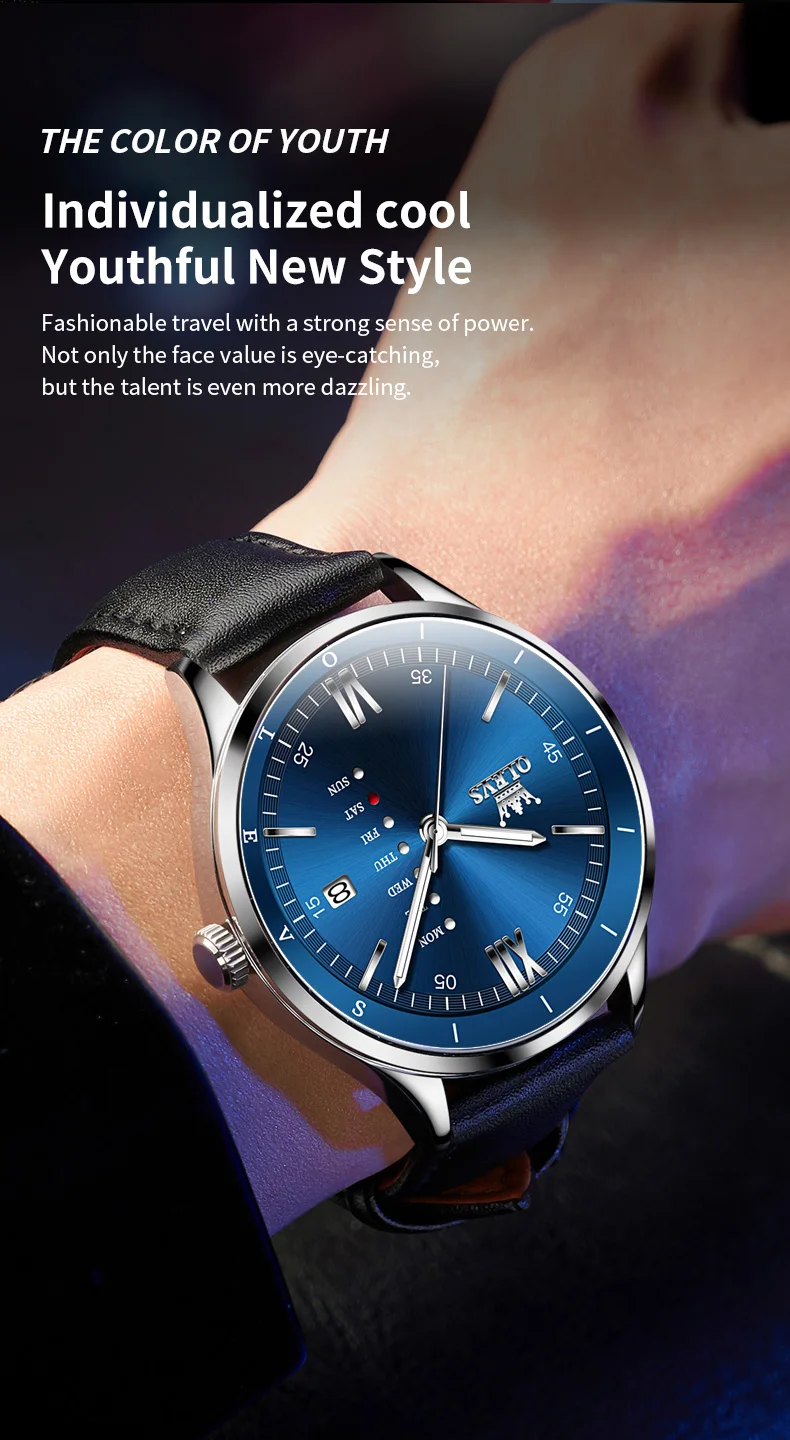 OLEVS 2931 Men Watch Fashion Simple Leather Waterproof Luminous Calendar Chronograph Luxury Brand Sports Quartz Men Watch Reloj