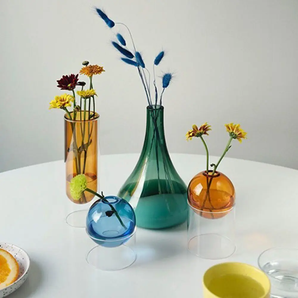 Nordic Spherical Living Room Flower Pot Hydroponic Plant Flower Decoration Home Decoration Glass Vase Flower Vase Table Decor 4