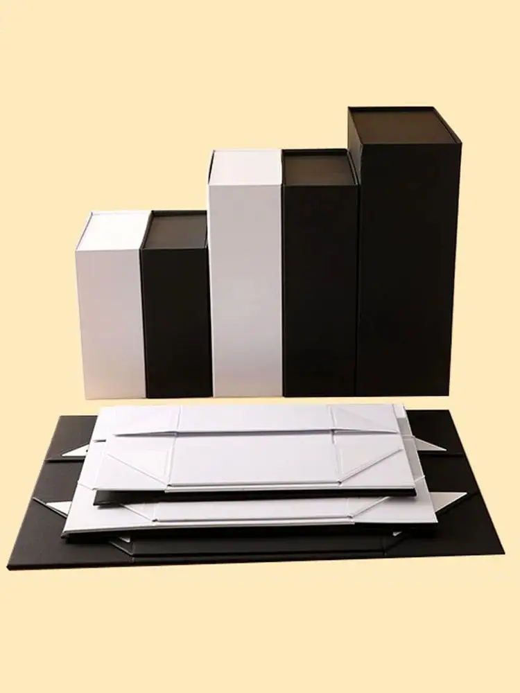 2Pcs Cuboid Clamshell Magnetic Lid Gift Boxes, Foldable Rigid Cardboard Packaging with ... - SKU CMLB1532 - UGI Packaging