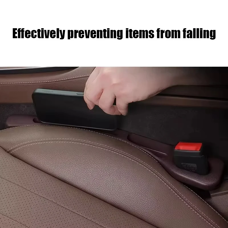 Car Seat Gap Filler 2Pcs Waterproof Universal Anti-leak Stopper Strip 2Slot Storage Organizer