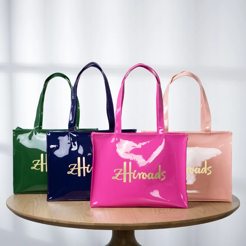Eco-Friendly Fashionable Waterproof Tote Handbag - Reusable Jelly Shoulder Shopper Bag