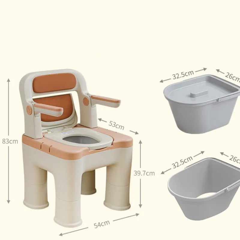 Rotating Armrest Elderly Toilet Seat, Thermostatic Heating Seat Ring Commode Toilet,Portable Non Slip Toilet for Disabled People 6
