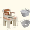 Rotating Armrest Elderly Toilet Seat, Thermostatic Heating Seat Ring Commode Toilet,Portable Non Slip Toilet for Disabled People 6