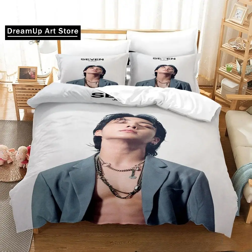 3D Print Kpop Jeon Jung Kook Album Bedding Set Boys Girls Twin Queen King Size Duvet Cover Pillowcase Bed boys Adult Bedroom 2
