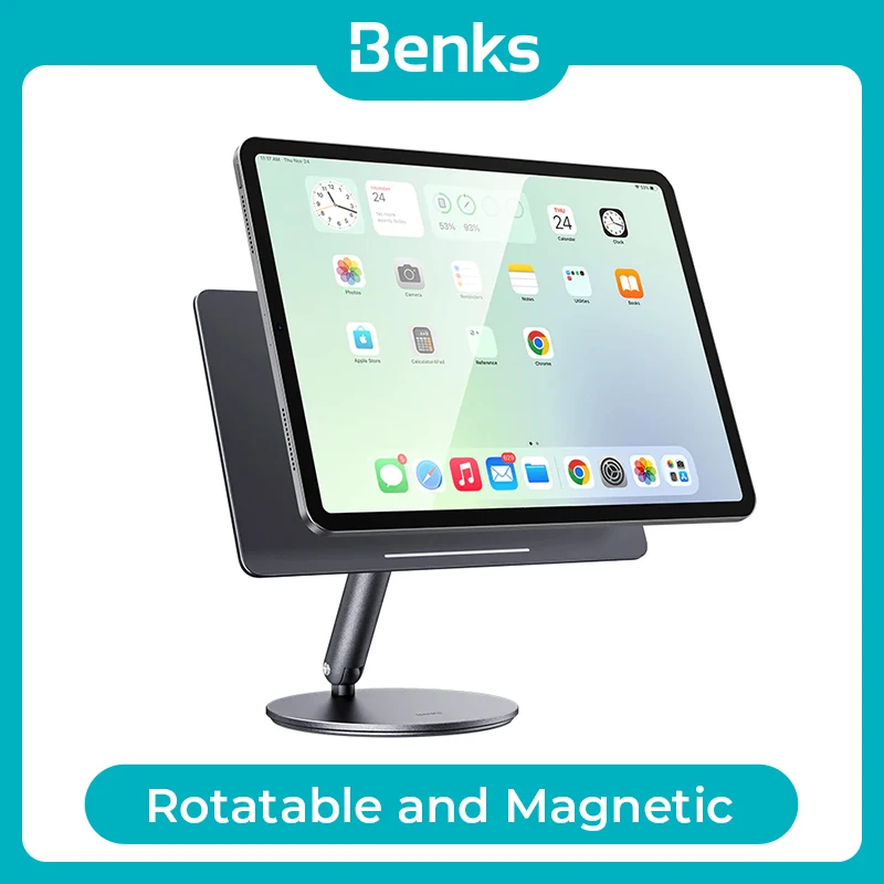 Benks Infinity Pro Magnetic Stand for iPad Pro 11 12.9 2022 2021 2020 2018 Air4 5 10.9 inch 360° Adjustable Holder Metal Bracket