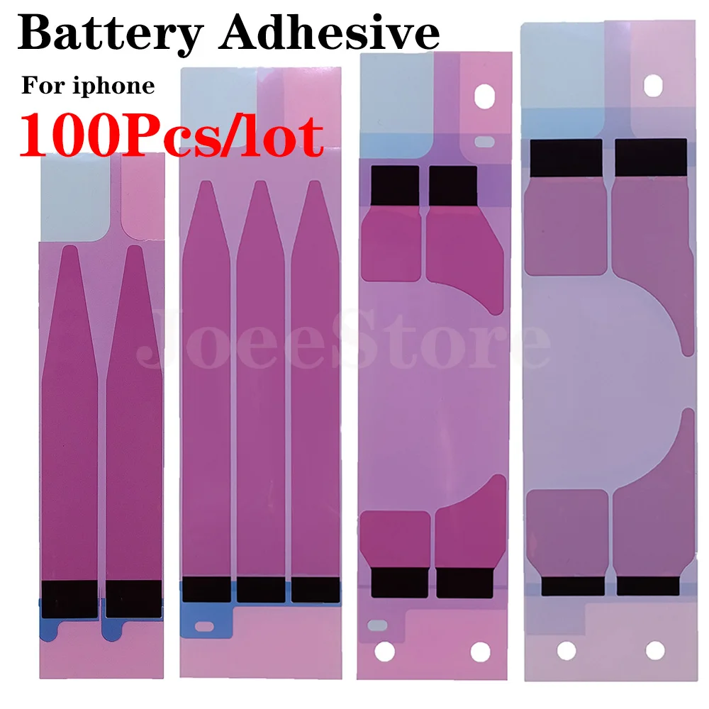 100pcs 배터리 접착 스티커 iPhone 15 14 13 12 11 X XS XR 6 6S 7 8 Pro Max Plus 미니 3M 이중 테이프 당겨 여행 접착제 부품