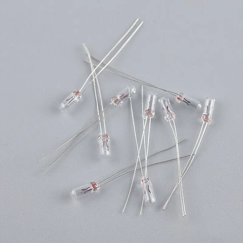 10Pcs Mini Indicator Bulb 3mm/4mm/5mm Lamp Light Bulb Edison Incandescent Filament Rice Bulb 1.5V 2V 3V 6V 9V 12V 24V