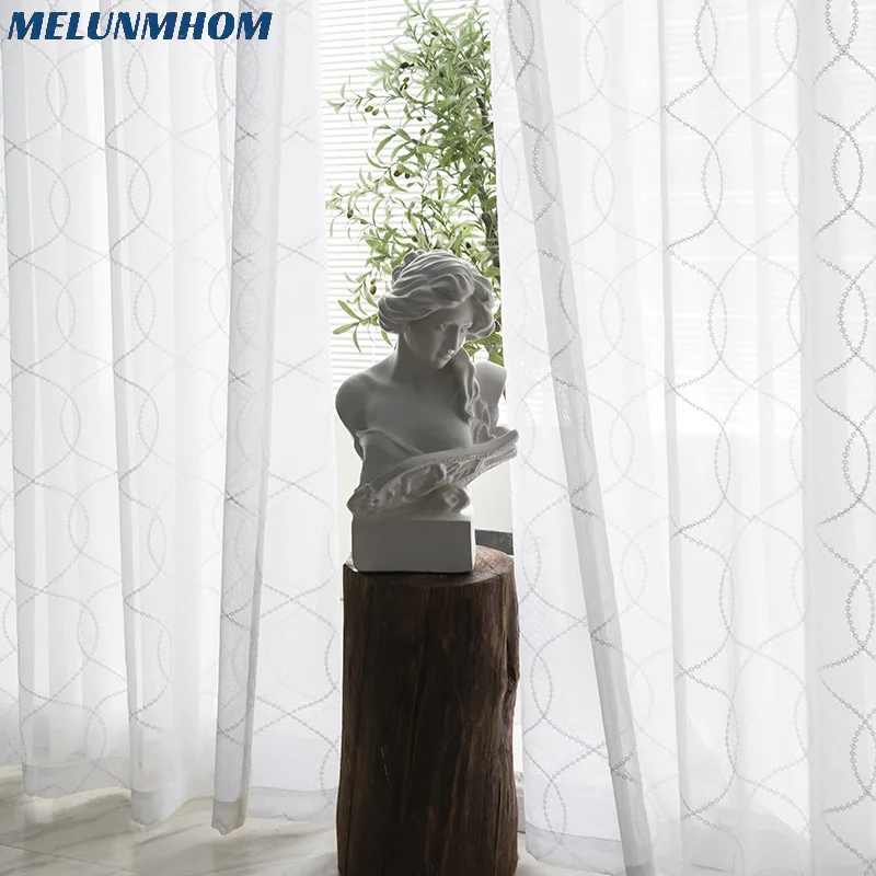 Promotion Hot Sale (shading Rate 1%-40%) Living Room Cortina Curve Tulle for Screen Sheer Curtain Bedroom | Дом и сад