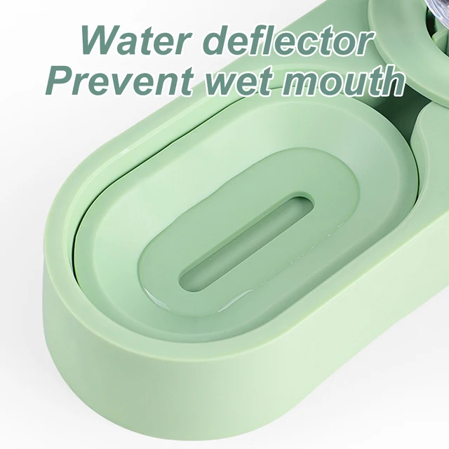 Pet Rabbit Chinchilla Guinea Pig Food Bowl Auto Feeder All-in-One Splice Food Bowl Drinking Fountain Raised Standing Dish Bowl