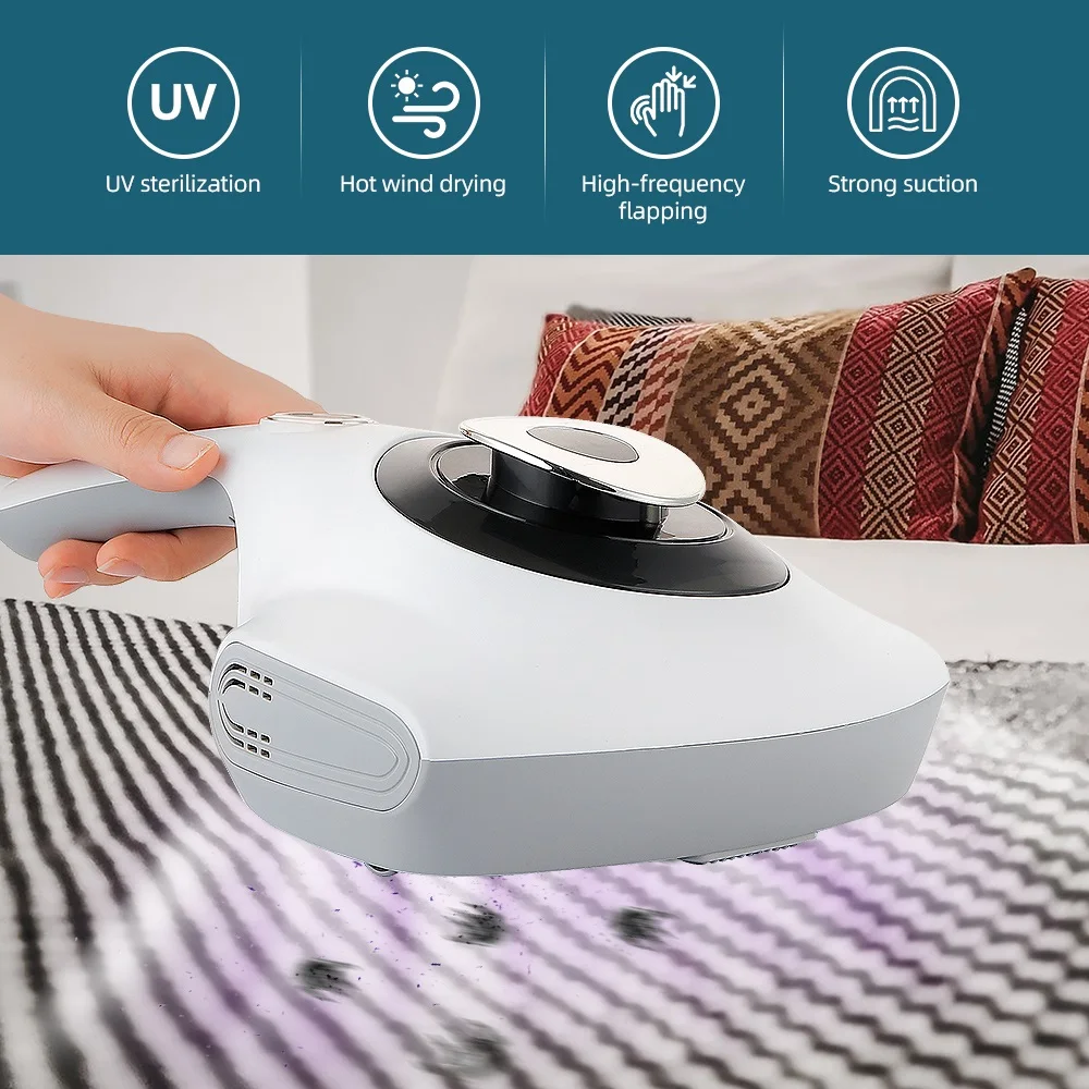 Aspirapolvere portatile da 10000Pa, antipolvere, UV-C, strumento per la rimozione degli acari, per la pulizia di materassi, cuscini, divani_voghion.com