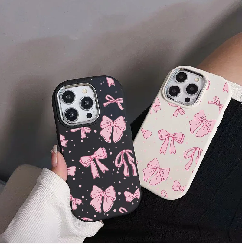Cute Y2K Pink Bowknot Phone Case Cover