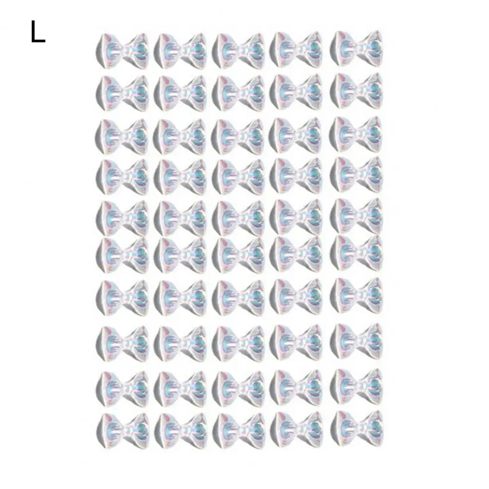 

50Pcs Manicure Decoration Delicate 3D Bow-knot Jewelry Manicure Decorations Colorful DIY Nail Art Nail Art Jewelry