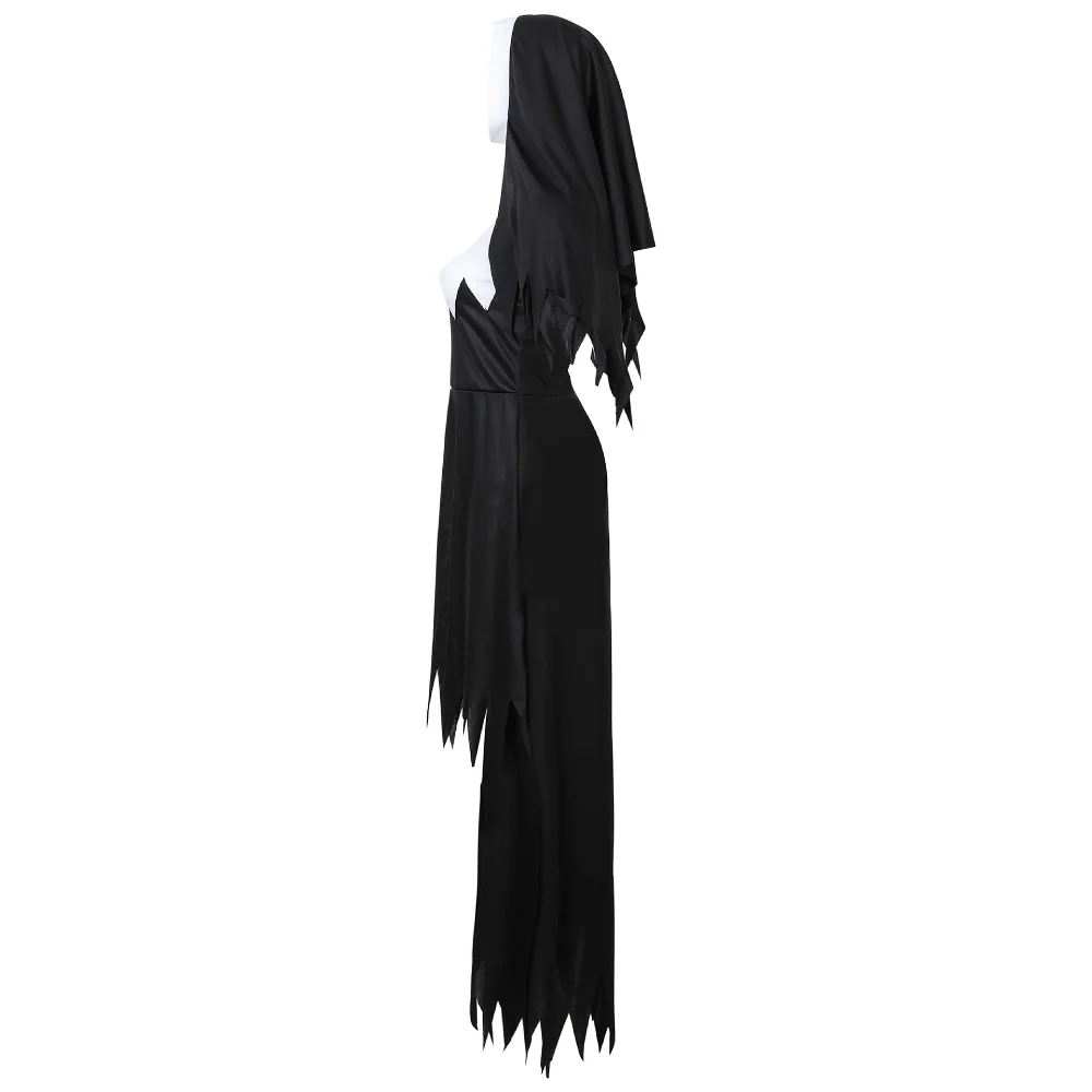 Halloween Costume for Women Nun Costume Cosplay Costumes Vampire Demon Cross Print Long Dress Party S-XL косплей cosplay costume