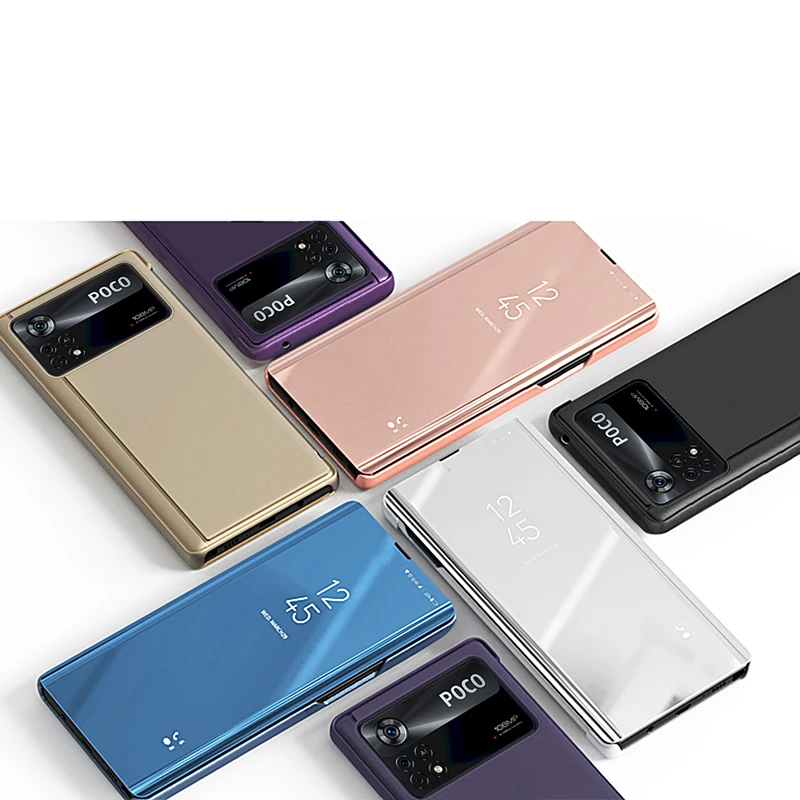 Elegant Leather Flip Smart Mirror Phone Case - Luxury Design and Enhanced Protection