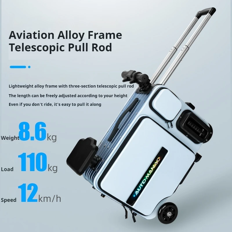 Electric smart suitcase double rideable trolley suitcase men and women travel children's riding rolling luggage