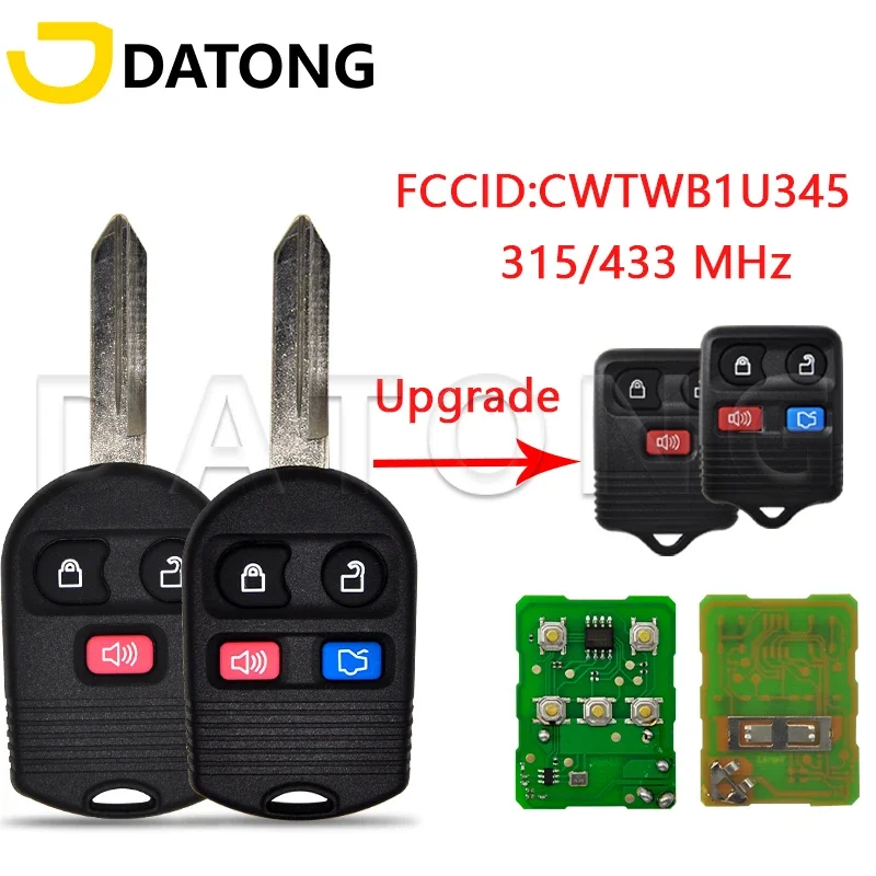 

World Remote Control Key Datong Fit For Ford Escape Explorer Mazda 315/433MHz CWTWB1U331 CWTWB1U345 Replacment Upgrade Smart