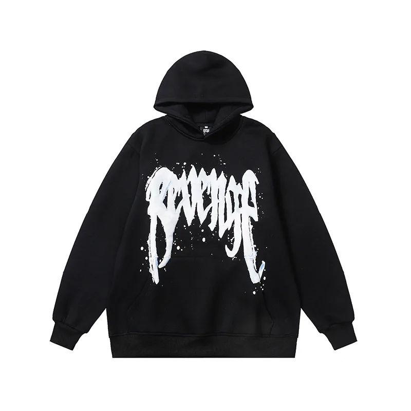 

New luxury 2023 REVENGE Space Skull Pullover Hoodies Hoody Hooded Sweatshirts Cotton Drake Thick Fleece Street Asian Size #545