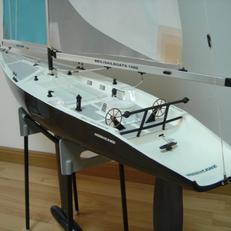 Hurricane Sailing Model RC Boat 2.4G Four-way Remote Control F5-E Class One-meter Sea Model Competition FRP Hull 6