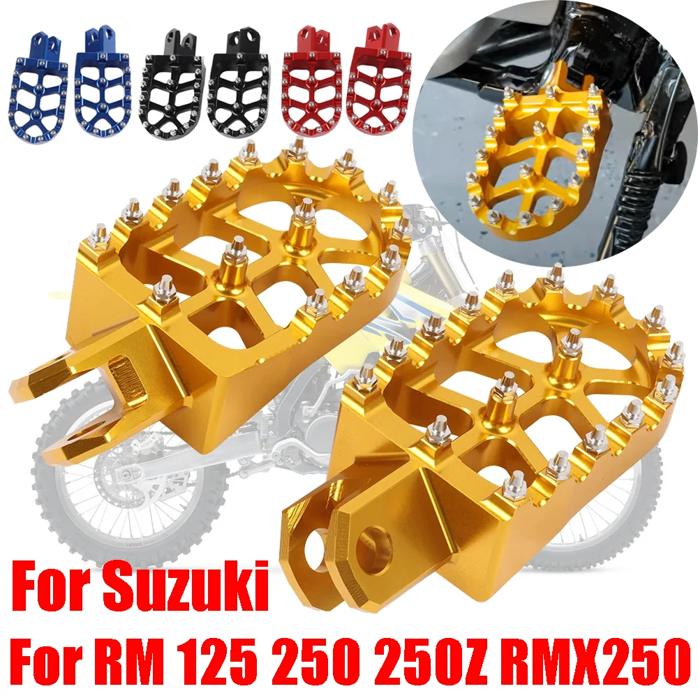 

For Suzuki RM125 RM250 RM250Z RMX250 RM 125 250 RM 250Z RMX 250 Motorcycle Accessories Footrest Footpegs Foot Pegs Rests Pedals