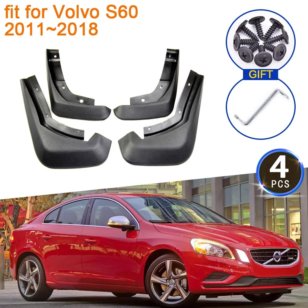 

For Volvo S60 2011 2012 2013 2014 - 2016 2017 2018 Mud Flaps Mudguards Anti-splash Fender Grade Front Rear Wheels Accessories