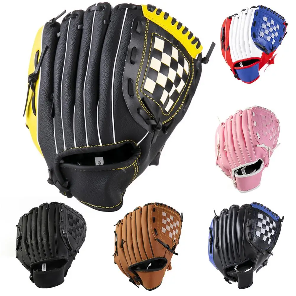 1Pc Buitensport Honkbalhandschoen Kinderen Volwassen Linkerhand Training Softbal Honkbalhandschoenen 10.5/11.5/12.5 Inch