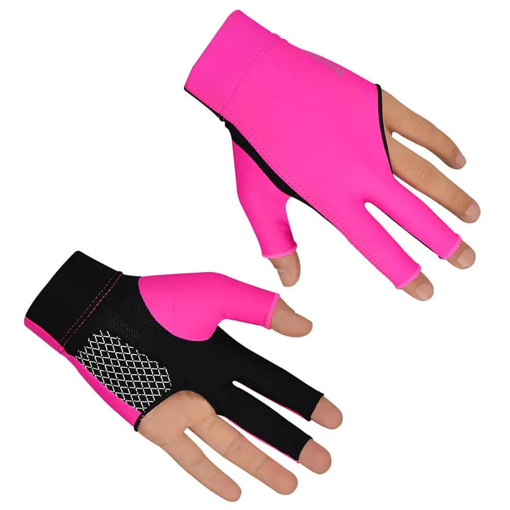 Portable Wear Resistant Anti Slip Snooker Glove 3 Finger Billiards Glove Billiard Finger Table Game Equipment