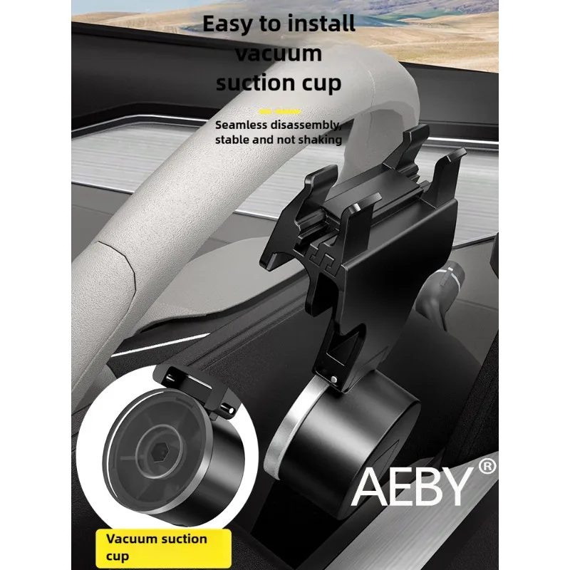 AEBY BYD ATTO 3 스마트 드라이빙 에디션 2025 안티쉐이크 중력 내비게이션 스탠드, 중력 차량용 핸드폰 홀더, 에어벤트 대시보드