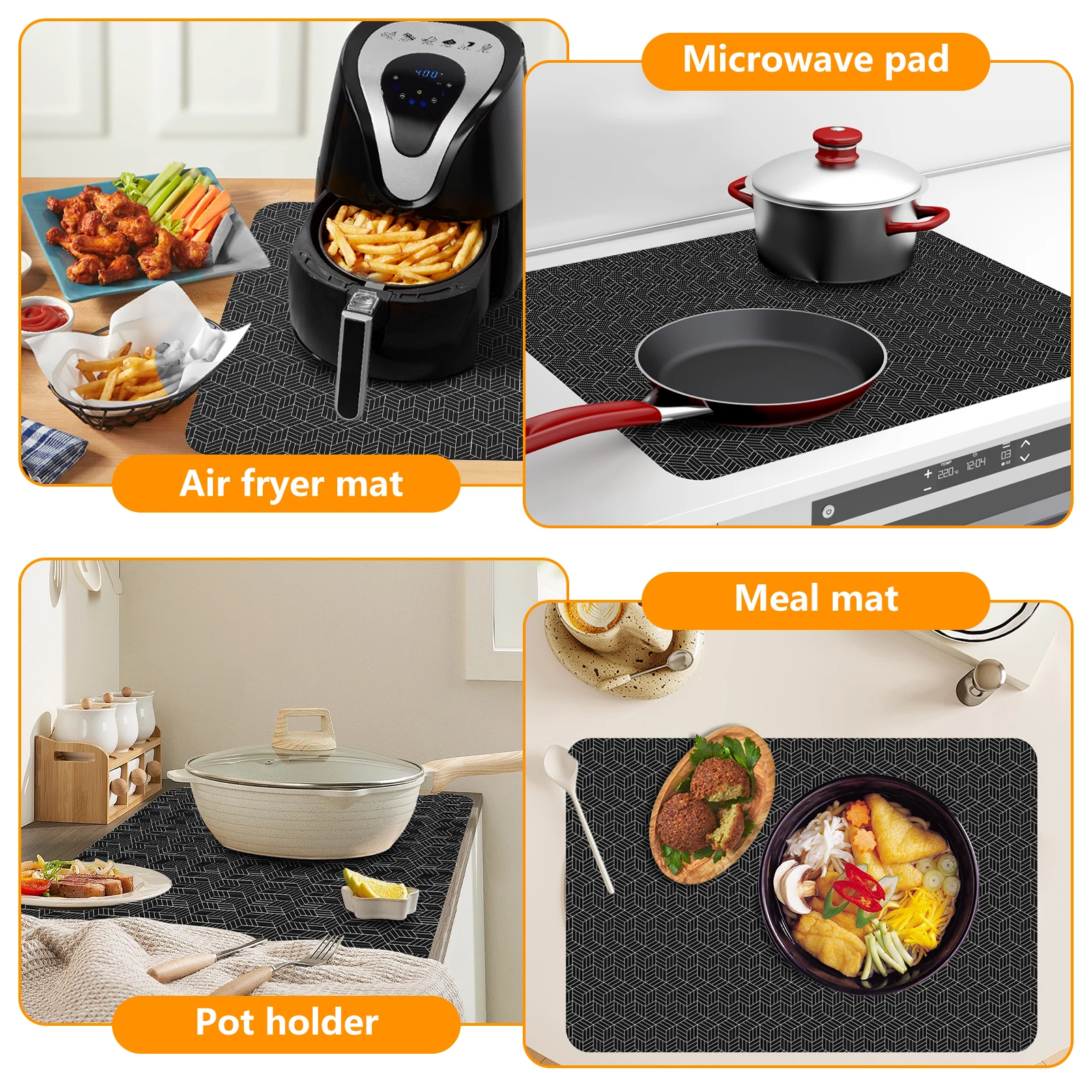 silicone cooktop mat Induction Cooktop Protective Mat Stove Cooktop Anti-Scratch Heat-Resistant Non-Slip Counter Protect