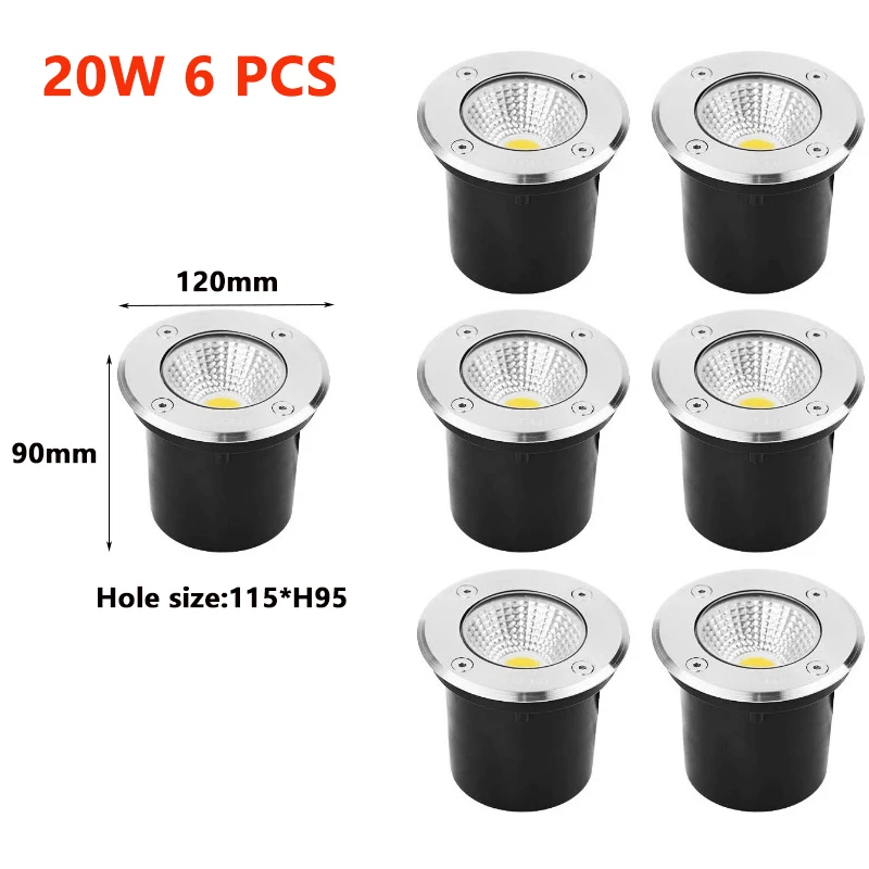 ตัวเลือกสินค้า ไฟ LED กันน้ำ IP67 สำหรับจัดสวน 6-10 ชิ้น 5W/10W/15W