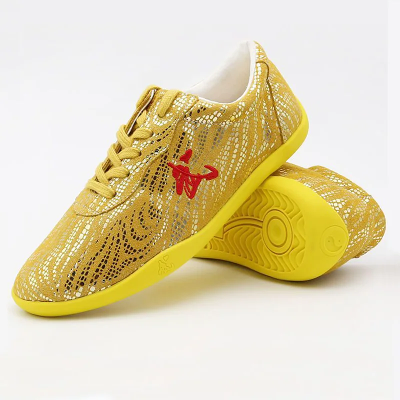Martial Arts Shoes Genuine Leather Chinese Wushu Shoes for Men Women Children