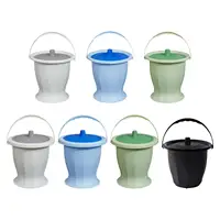 Chamber Pot with Lid Bedside Urinal Urine Bucket Spittoon Chamber Bucket for Female Male Home Use Elderly Women Men Children 1