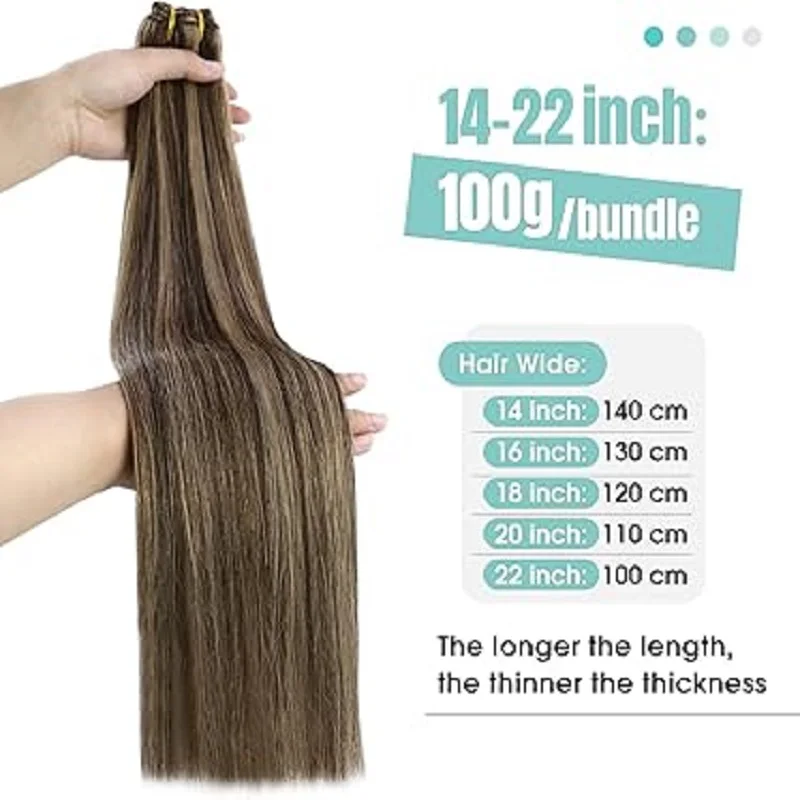 YoungSee Weft Hair Extensions Invisible Weft Remy Hair Bundles Pure and Highlight Color Women human hair extensions