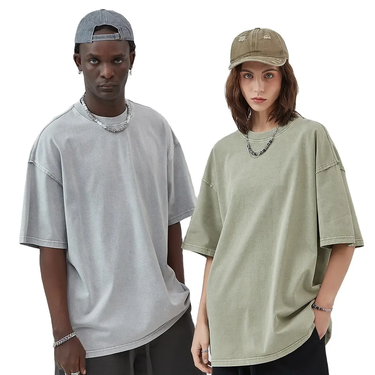 

2023 Hot Sale Classic Basic High Street 275G Heavyweight 100% Cotton Oversized Couple Batik High Quality T-shirts