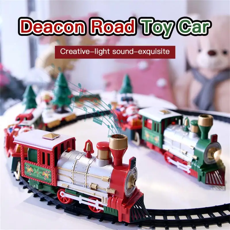 Electric Railcars Christmas Toy Train With Light And Sound Smooth Round Edges No Burrs Educational Toy