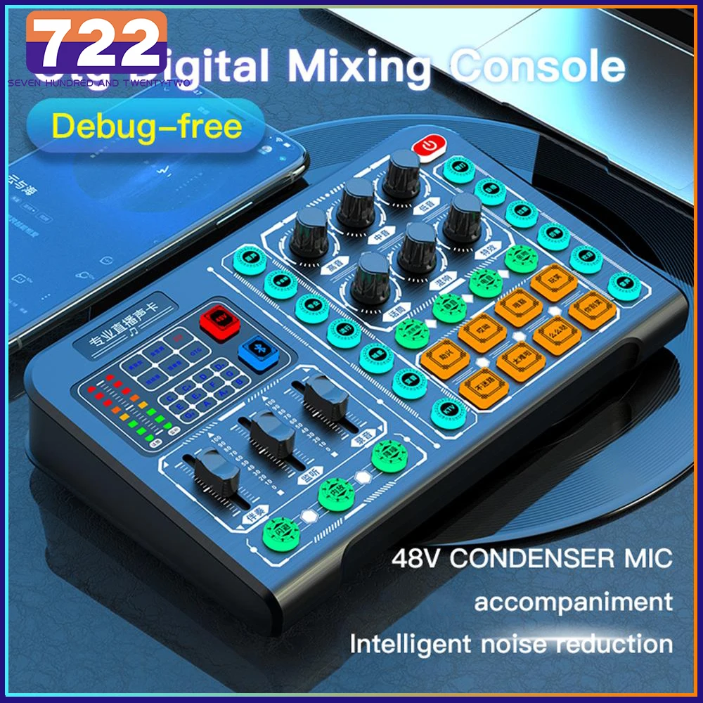 Mixer Audio M6 Scheda Audio Dispositivo Di Cambio Vocale Tavolo Esterno Per Auricolare Usb Microfono Computer Mobile Pc Live Broadcast Game Music