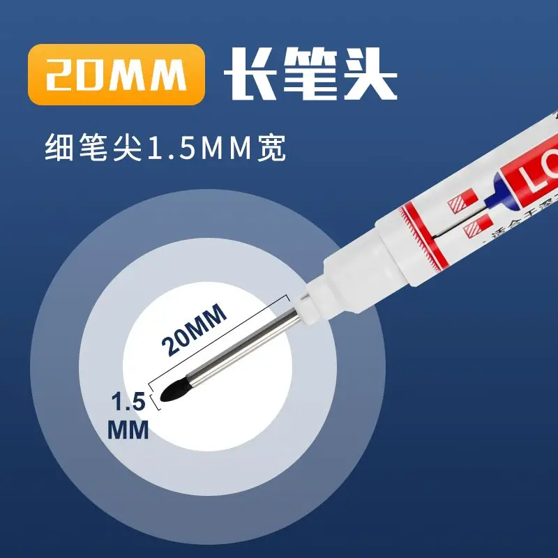 Long Headed Marker Pen 8/3pcs for Oily Construction Sites Woodworking Ceramic Tile