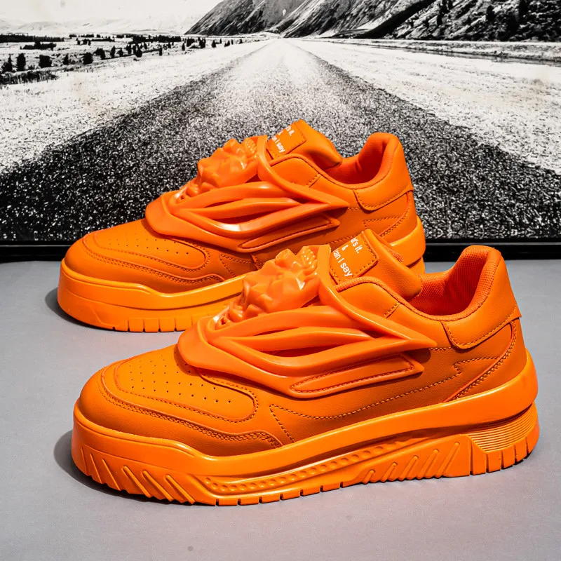 NewFashionOrangeSneakersMenOriginalDesignerMensSkateboard