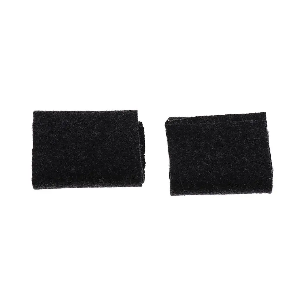2 Pieces Erhu Wool Silencing Pads Practice Exercise Mats Black for Erhu Player