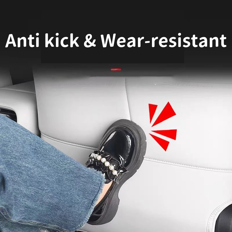 For Xpeng G6 Leather Seat Back Kick Protector Backseat Kick Mat Seat Cover Waterproof Armrest Box Anti