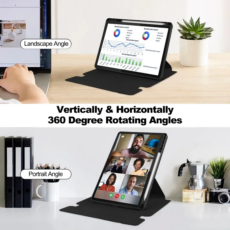 Smart Wireless Keyboard Cover with Pencil Holder and Stand