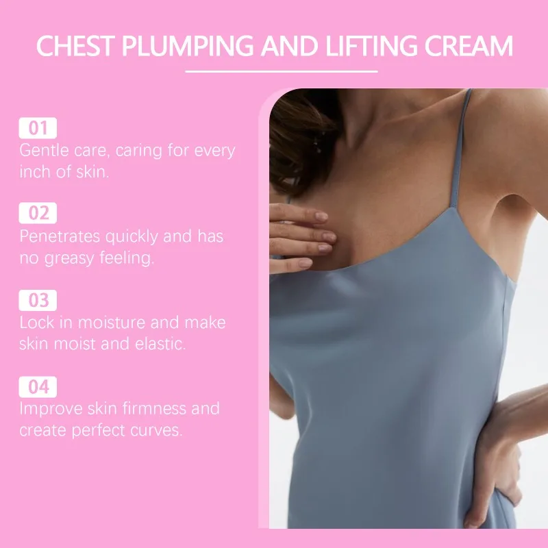 Chest Plumping And Lifting Cream Size Up Enhancer Improve Breast Flat Sagging Bust Lifting Firming Plumping Boobs Growth Cream breast firming cream