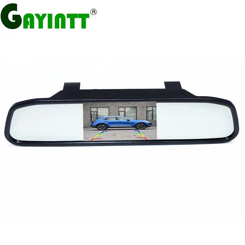 

GAYINTT 4.3 inch TFT LCD HD 800*480 Screen Car Mirror Monitor Auto Parking Assistance for 2 Video Input Rearview Camera